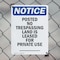 Signmission Posted No Trespassing Land Is OSHA Notice Sign, Plastic, 10in W x 14in L, 2PK OS-2PACK-NS-P-1014-V-17727 - alternate 5